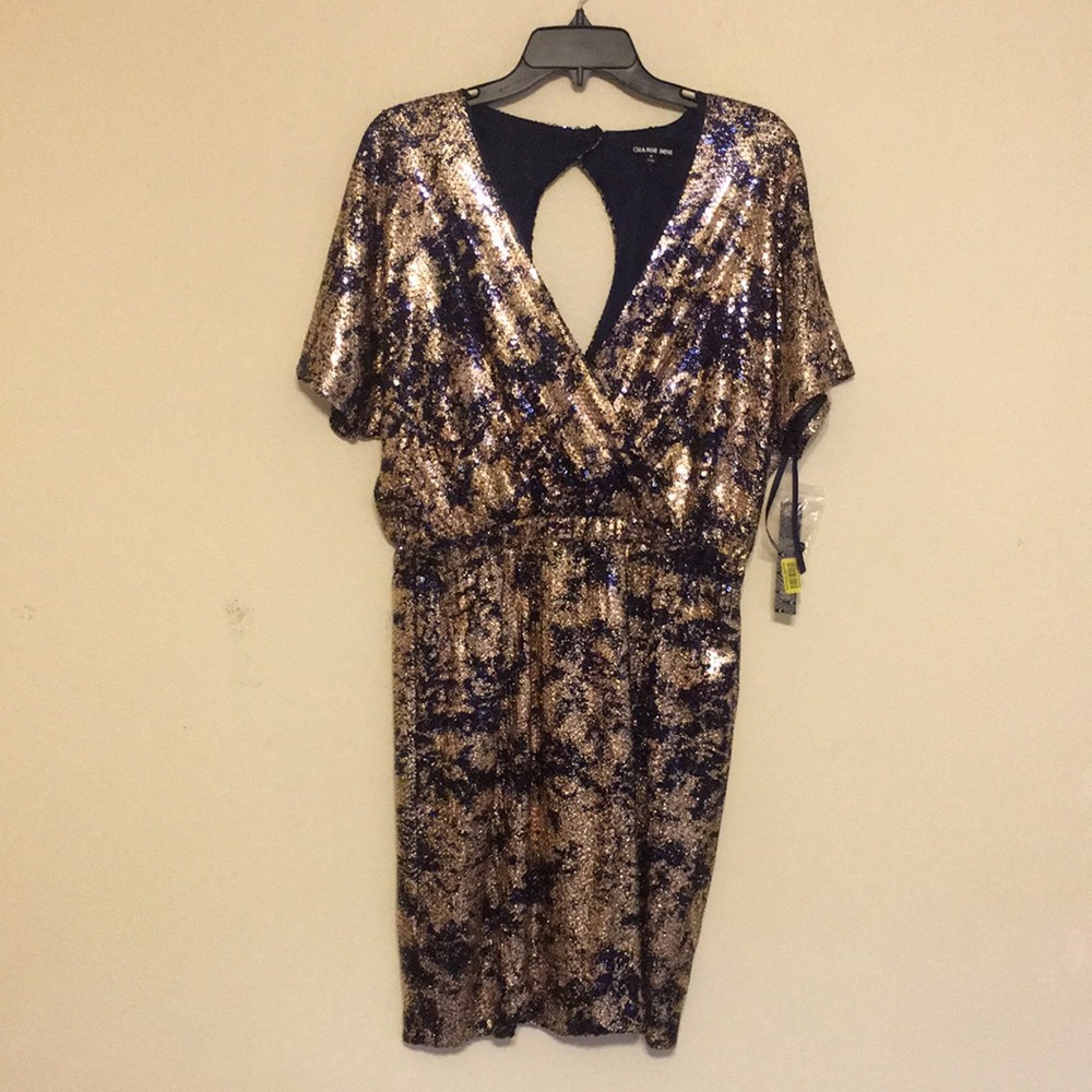 NWT Gianni Bini Navy/Copper Party Dress